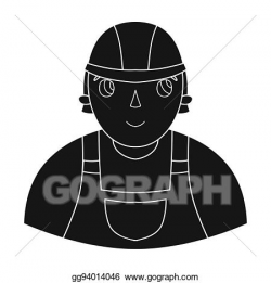 Clipart - Foreman icon in black style isolated on white background ...