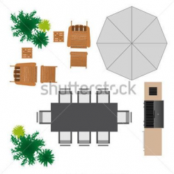 Outdoor Furniture for Landscape Design stock vector - Clipart.me ...