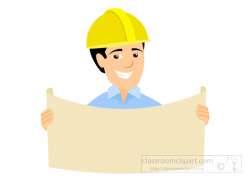 Occupation Clipart- architect-at-site-with-blueprint-construction ...