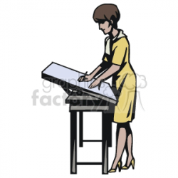 Royalty-Free Woman architect 160646 vector clip art image - WMF ...
