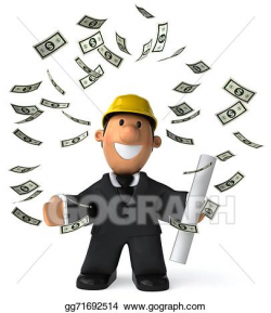 Stock Illustration - Architect. Clipart Drawing gg71692514 - GoGraph