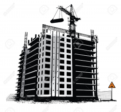 Construction Work Site Industrial Background Royalty Free Cliparts ...