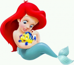 Baby Ariel and flounder | Disney <333 | Pinterest | Baby ariel ...