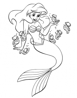 Ariel Black And White Clipart