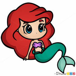 How to Draw Chibi Ariel, Mermaids … | Pinteres…