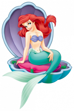 Ariel in shell.png | בת הים הקטנה | Pinterest | Ariel, Clip art and ...