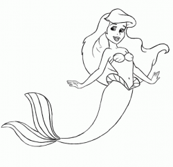 Clipart resolution 710*689 - ariel little mermaid drawing ...