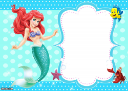 Updated! Free Printable Ariel the Little Mermaid Invitation Template ...