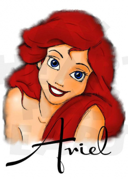 Printable Ariel The Little Mermaid DIY Iron on clip art by ...