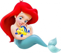 28+ Collection of Baby Little Mermaid Clipart | High quality, free ...