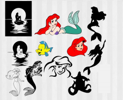 Disney The Little Mermaid svg bundle. Ariel svg files and clipart ...