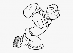 Muscle Clipart Arm Outline - Popeye Coloring Page #1093314 ...