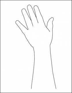 handprint outline arm template hand and arm outline printable hand ...