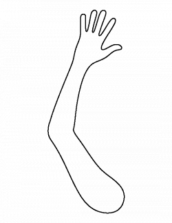Hand and arm pattern. Use the printable outline for crafts, creating ...