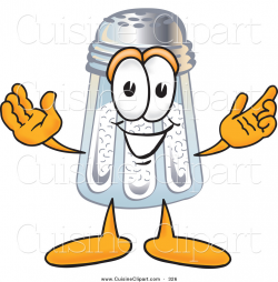 Cuisine Clipart of a Happy Salt Shaker Mascot Cartoon Character with ...