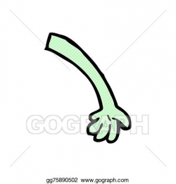Vector Art - Comic cartoon monster arm. Clipart Drawing gg75890502 ...