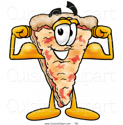 Cuisine Clipart of a Cute Slice of Pizza Mascot Cartoon Character ...