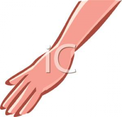 A Colorful Cartoon of a Human Hand and Forearm - Royalty Free ...