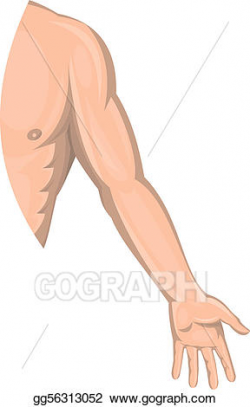 Stock Illustration - Human male arm left side isolated . Clipart ...