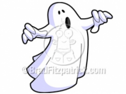 Cartoon Ghost with Arms Clipart Picture | Royalty Free Ghost with ...