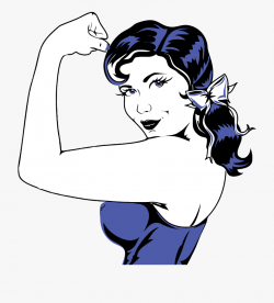 Clip Art Muscular Arm Clipart - Woman Flexing Arm Drawing ...