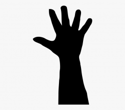Raised Hand Silhouette Clip Art Download - Hand Reaching Up ...