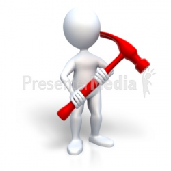 Stick Figure Holding Hammer - Home and Lifestyle - Great Clipart for ...