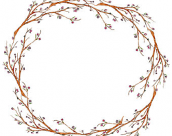 Twig wreath clipart | Etsy