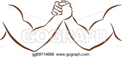Vector Stock - Arm wrestling. Clipart Illustration gg69714668 - GoGraph