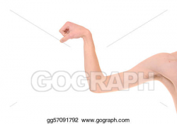 Stock Photograph - Skinny arm flexing. Stock Image gg57091792 - GoGraph