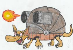 Armydillo: An Angry Armed Armadillo by DrQuack64 on DeviantArt