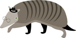 Stock Illustration - Drawing of a nine-banded armadillo