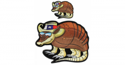 Texas Armadillo Patches Small and Large Patch Set | Texas Pride ...