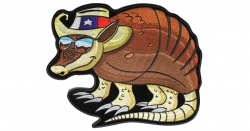 Texas Hat Armadillo Large Back Patch | Texas Pride Patches ...