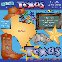 Texas & cowboy clip art for the lone star state by DJ Inkers - DJ Inkers