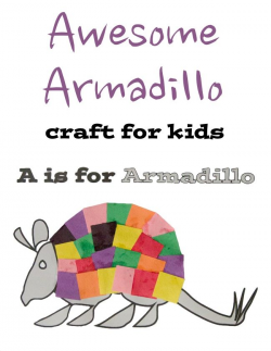 A is for Armadillo Printable Craft for kids | Printable crafts ...