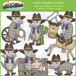 Little Armadillo Cowboy Clip Art | Scrappin Doodles | Pinterest ...