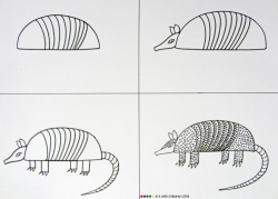Step by step easy to make armadillo! | Easy Drawing in 2019 ...