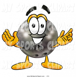 Sports Clip Art of a Happy Bowling Ball Mascot Cartoon Character ...