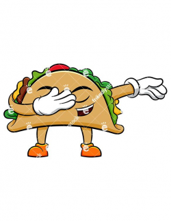 Dabbing Taco Cartoon Vector Clipart | Taco cartoon