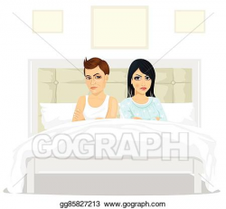 EPS Illustration - Couple with arms folded looking arguing at each ...