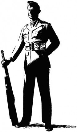 Army Man at Rest with Rifle | ClipArt ETC