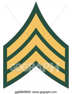 Stock Illustration - American rank of sergeant insignia. Clipart ...