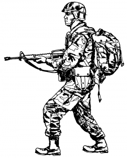 Military clipart black and white - Pencil and in color military ...