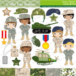 Army Clip Art , Army party kids digital clipart, Camouflage digital ...