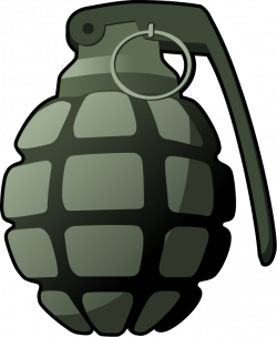 Army clipart grenade - Pencil and in color army clipart grenade