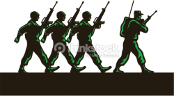Army clipart group soldier - Pencil and in color army clipart group ...