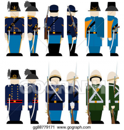 Drawing - The armed forces of the union army-4. Clipart Drawing ...