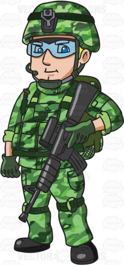 A US Special Forces Soldier #cartoon #clipart #vector ...