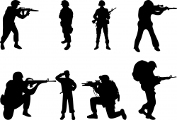 Silhouette Soldier - silhouettevector.net | People Silhouette Vector ...